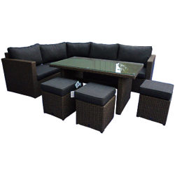 LG Outdoor Saigon Rustic Weave Modular Dining Set